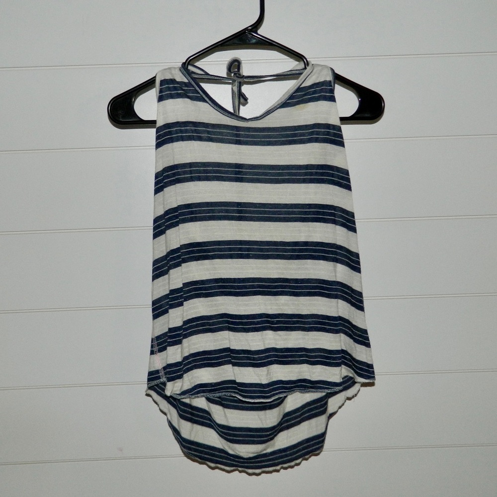 White & Blue halter top